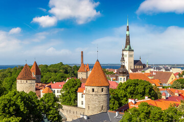 Fototapete - Aerial View of Tallinn