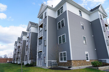 Wall Mural - close up on modern rental apartment buildings