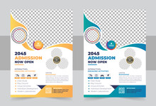 Creative And Modern Online School Kids Education Admission Flyer Poster Template Design, Kids Back To School Education Admission Flyer Poster Layout Template