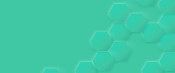 Poster - Abstract hexagon pattern texture on green pastel background. Vector illustration