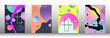 © niko180180 - Future futuristic template with abstract forms for banner design, poster, booklet, report, journal.