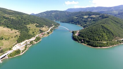 Wall Mural - High angle of the beautiful Gazivoda lake.