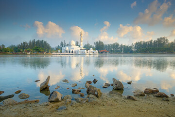 Wall Mural - The Tengku Tengah Zaharah Mosque or the Floating Mosque is the first real floating mosque in Malaysia.