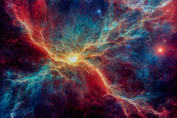 Wall Mural - deep space diffusion generative ai illustration background