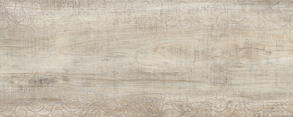 Wall Mural - wooden background with seamless aged pattern in beige tones