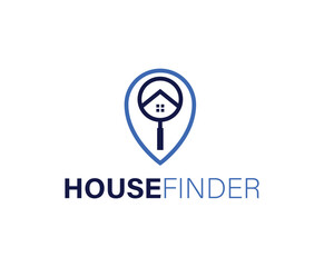 Canvas Print - House Finder Business Realty Agent Logo Design Template