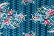 The Batik sarong pattern background in Thailand, traditional batik sarong in Asian.