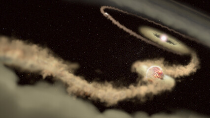 Wall Mural - galaxy and nebula night sky series elements of this image are furnished by hubble and nasa