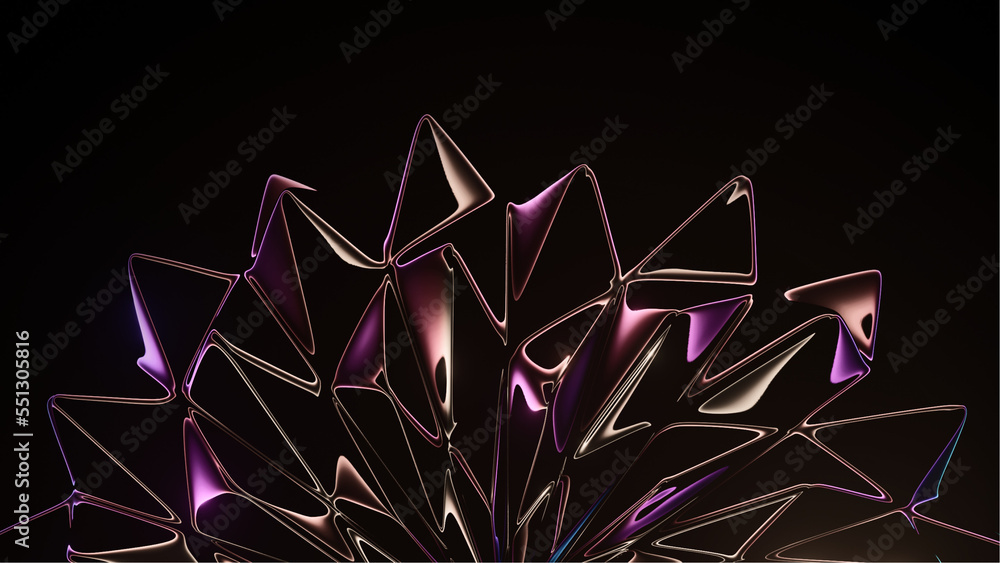 Bloom Effect Texture Geometrical Digital 3d Render Fractal Amoled Texture with High ...