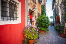 A Little Cobbles Street In A Mediterranean Country
