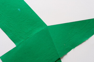 Sticker - rough green paper with folds