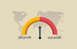 © yellow_man - Deflation and inflation gauge. illustration