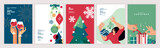 Fototapeta  - Merry Christmas and Happy New Year. Set of vector illustrations for background, greeting card, party invitation card, website banner, social media banner, marketing material.