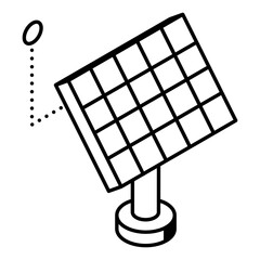 Canvas Print - Get a modern isometric icon of solar panel 
