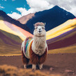 Happy Lama in south america