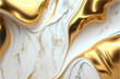 golden white marble background texture, pattern design, generative ai illustration