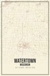 © Rezona - Retro US city map of Watertown, Wisconsin. Vintage street map.