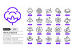 Textile tech 01 related, pixel perfect, editable stroke, up scalable, line, vector bloop icon set.