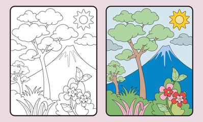 Wall Mural - learn coloring for kids and elementary school.