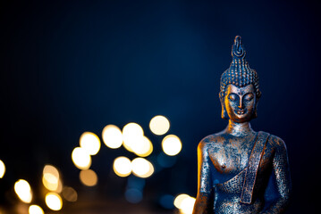 Netherlands. October 2022.buddha statue in calm rest pose. Shakyamuni Buddha is a spiritual teacher, one of the three world religions.