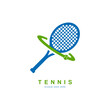 © restu - Tennis planet logo template tennis racket with planet ball vector