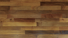 Oak Wood Texture Background. Premium Natural Wallpaper With Butchers Block Pattern And Copy-space.