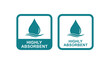 Highly absorbent badge logo template. Suitable for business, information and product label