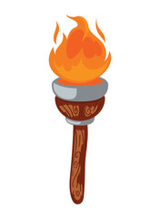 Wall Mural - burning torch icon