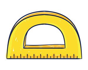 Canvas Print - protractor school supply