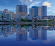© Elias Bitar - Sydney Harbour Australia at Sunset with the reflection of the Buildings and high rise offices of the City in the water