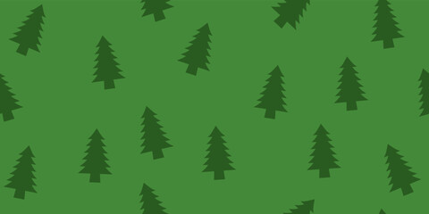 Poster - Green Christmas trees. Seamless vector pattern with Christmas trees. For decoration and applying a seamless print.