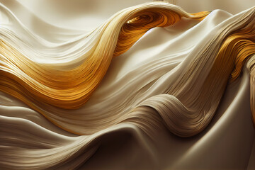 Gold luxury silk background. Illustration