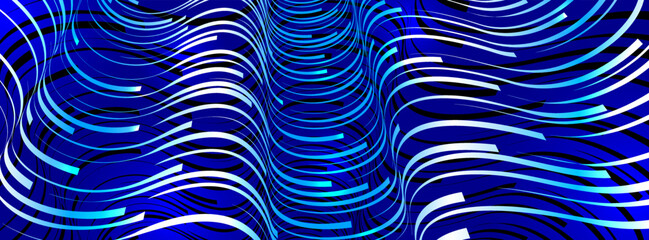 Wall Mural - Technology vector abstract background with lines big data flow, 3D abstraction of nanotechnology and science, electronics and digital style, wire net dimensional perspective.