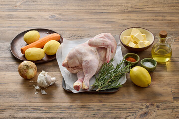 Canvas Print - chicken roast ingredients