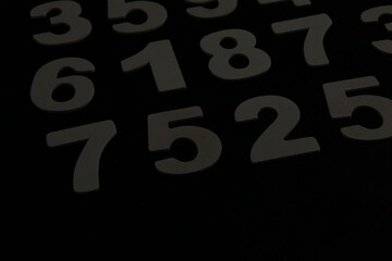 Background of numbers. from zero to nine. Numbers texture. Finance data concept. Mathematic. Seamless pattern with numbers. financial crisis concept. Business success.