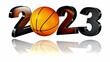 Basketball 2023 design in Infinite Rotation on White