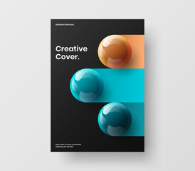 Wall Mural - Original corporate identity design vector template. Clean realistic balls presentation illustration.