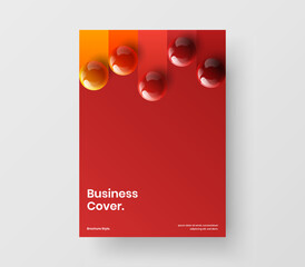 Wall Mural - Original realistic balls corporate identity layout. Amazing postcard vector design concept.
