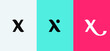 © arbuzu - Set of letter X minimal logo icon design template elements