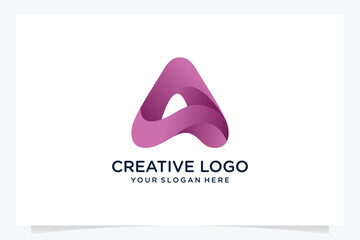 Wall Mural - Modern letter a logo design template in gradient colors