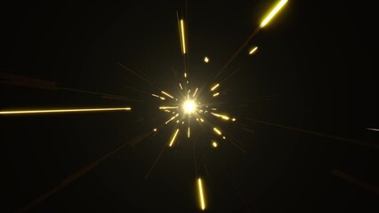 Poster - Flickering light flare hyperspace warp speed effect