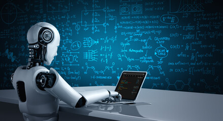 Software development programming on computer screen for modish application and program coding. 3D illustration.