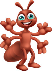 Poster - Ant Insect Bug Cute Cartoon Character Mascot