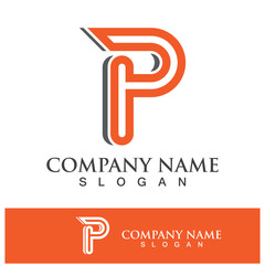 Sticker - Letter P icon logo design illustration