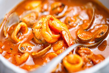 Poster - italian seafood soup zuppa de mare