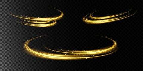 Abstract beautiful light background. Magic sparks on a dark background. Mystical speed stripes, glitter effect. Shine of cosmic rays. Neon lines of speed and fast wind. Glow effect, powerful energy.