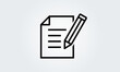 © form and form  - Compose Document contract Write icon. file sign note with pencil vector illustration