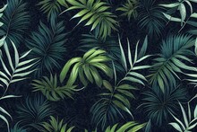Botanical Illustration Tropical Seamless Pattern Illustration Art Design