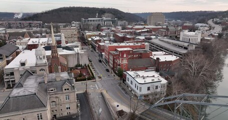 Wall Mural - Aerial View Downtown City Center Frankfurt Kentucky USA