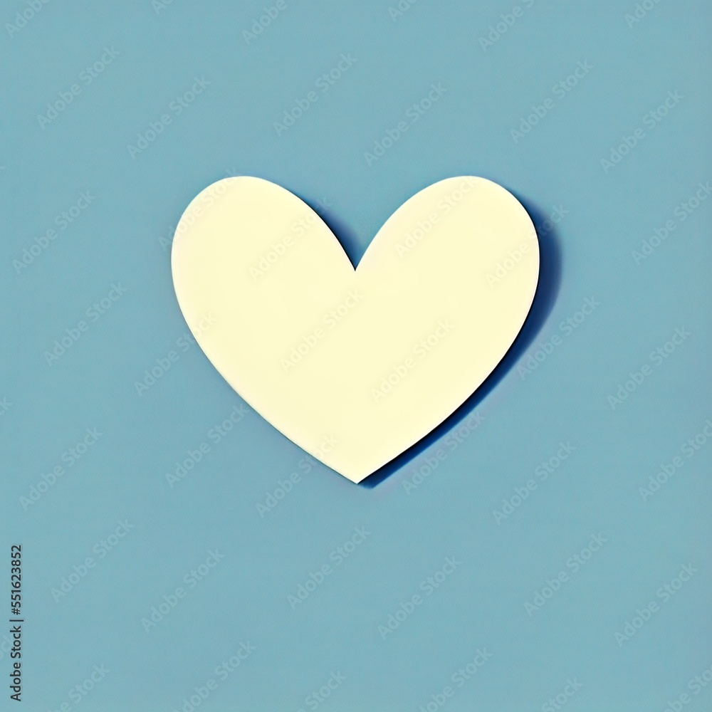 Die-cut sticker, Cute kawaii heart sticker, white background ...